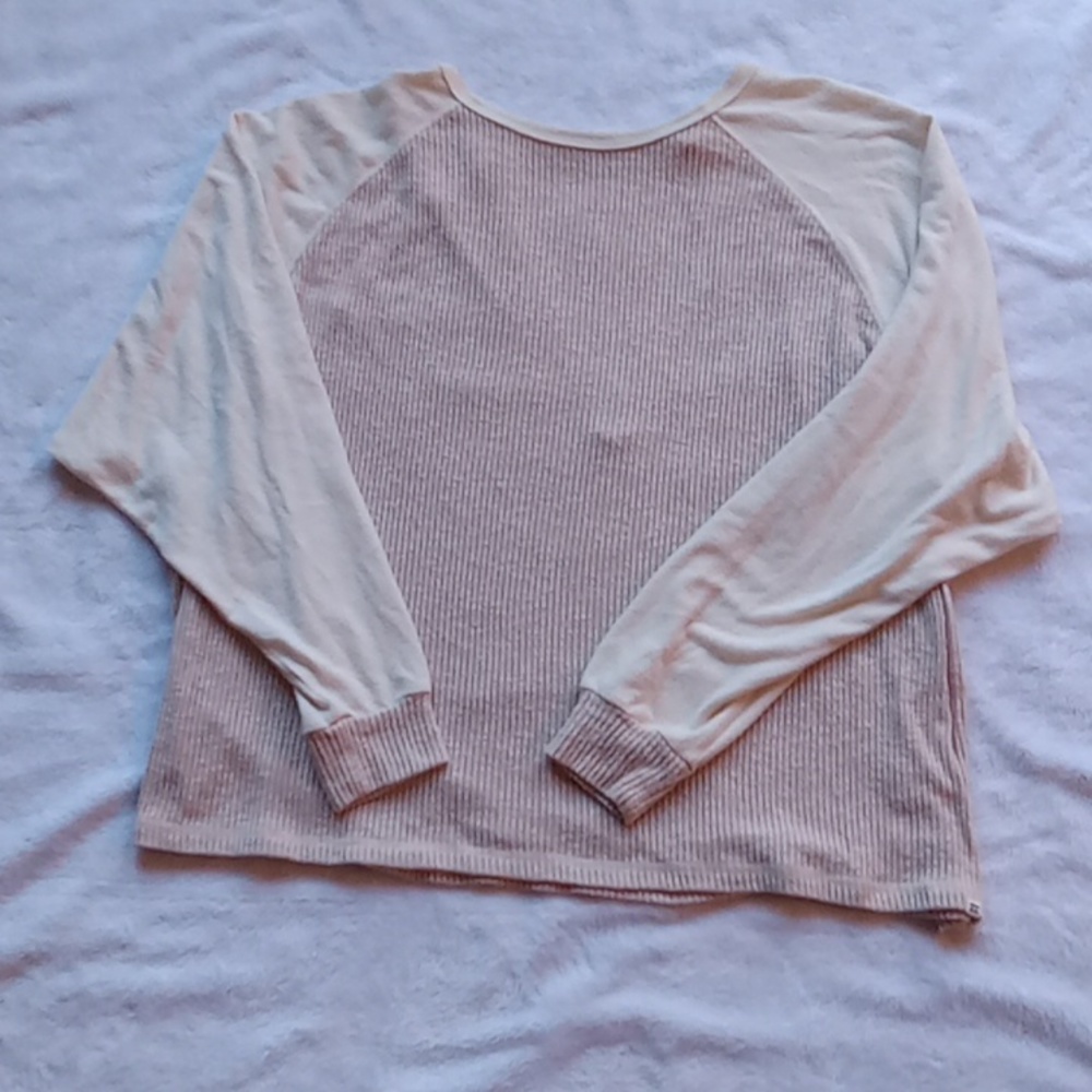 Billabong Top Light pink and Cream Sz M